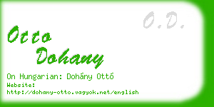 otto dohany business card