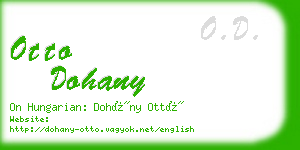 otto dohany business card